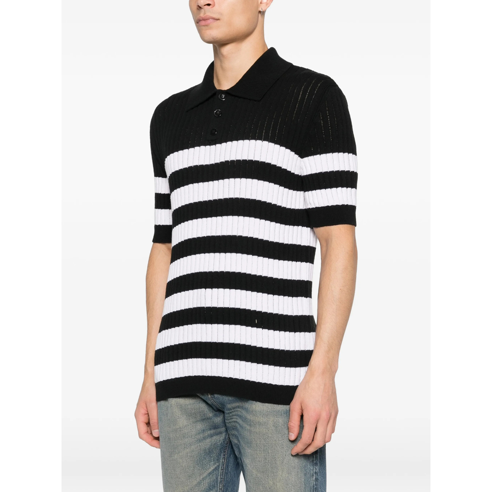 Striped-Pattern Polo Shirt