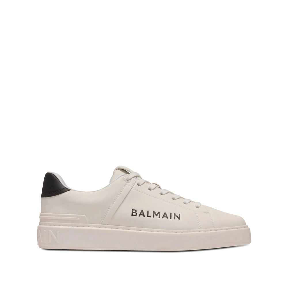 Balmain B-court Trainers In Calfskin