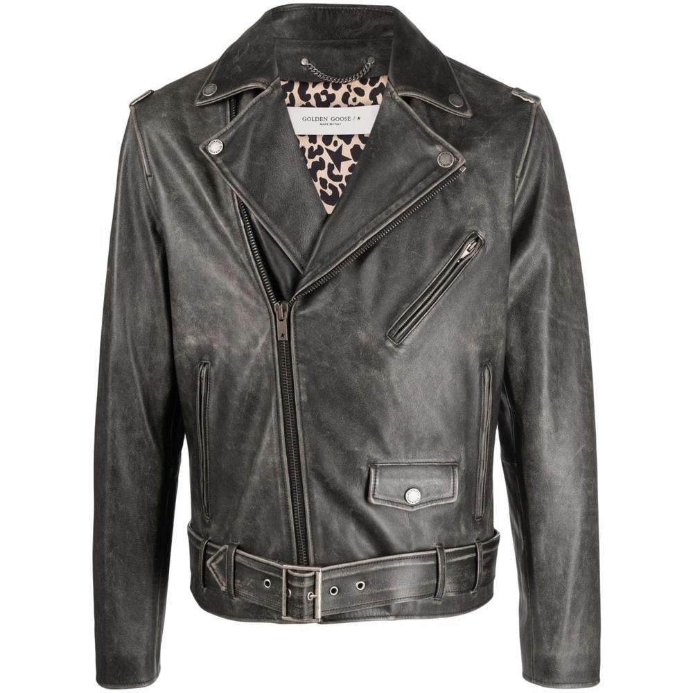 Golden Goose Leather Biker Jacket