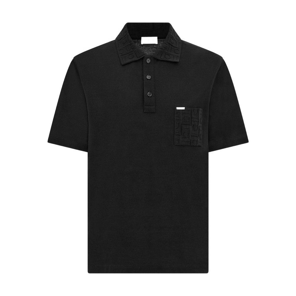 Ferragamo Jacquard Pocket Polo Shirt