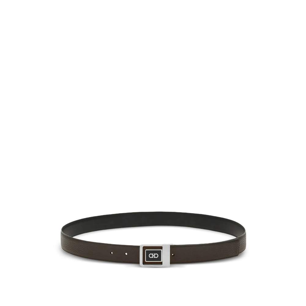 Ferragamo Reversible Geometric Buckle Belt