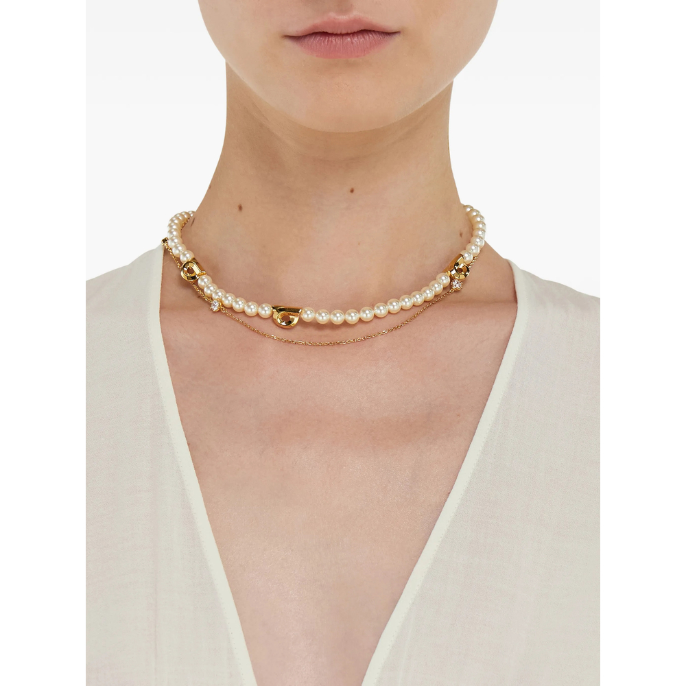 Ferragamo Gancini Pearl Necklace