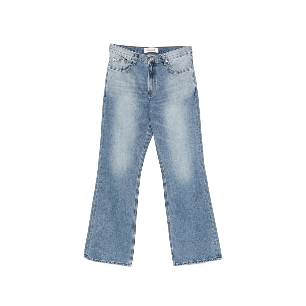 Tonywack Cotton Faded Wide- Leg Jeans