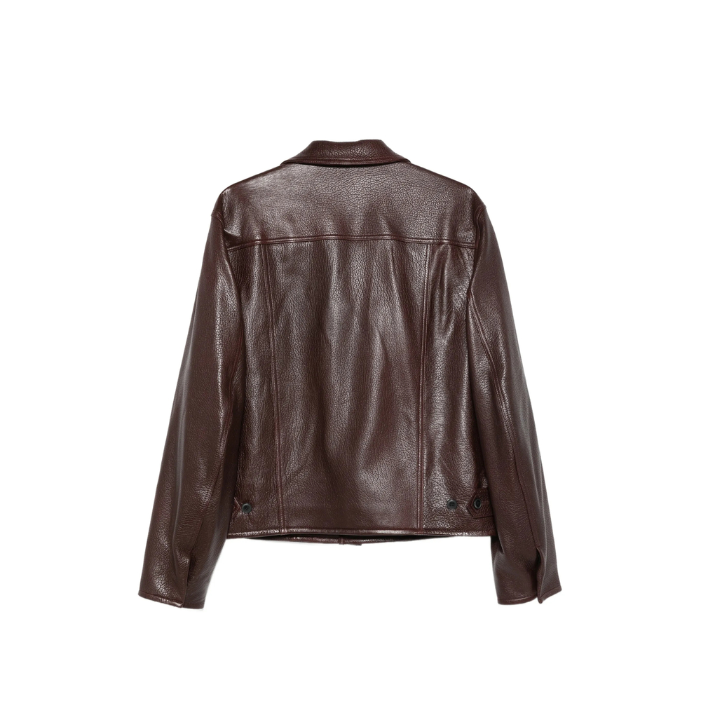 Notched-Lapel Flap-Pockets Jacket