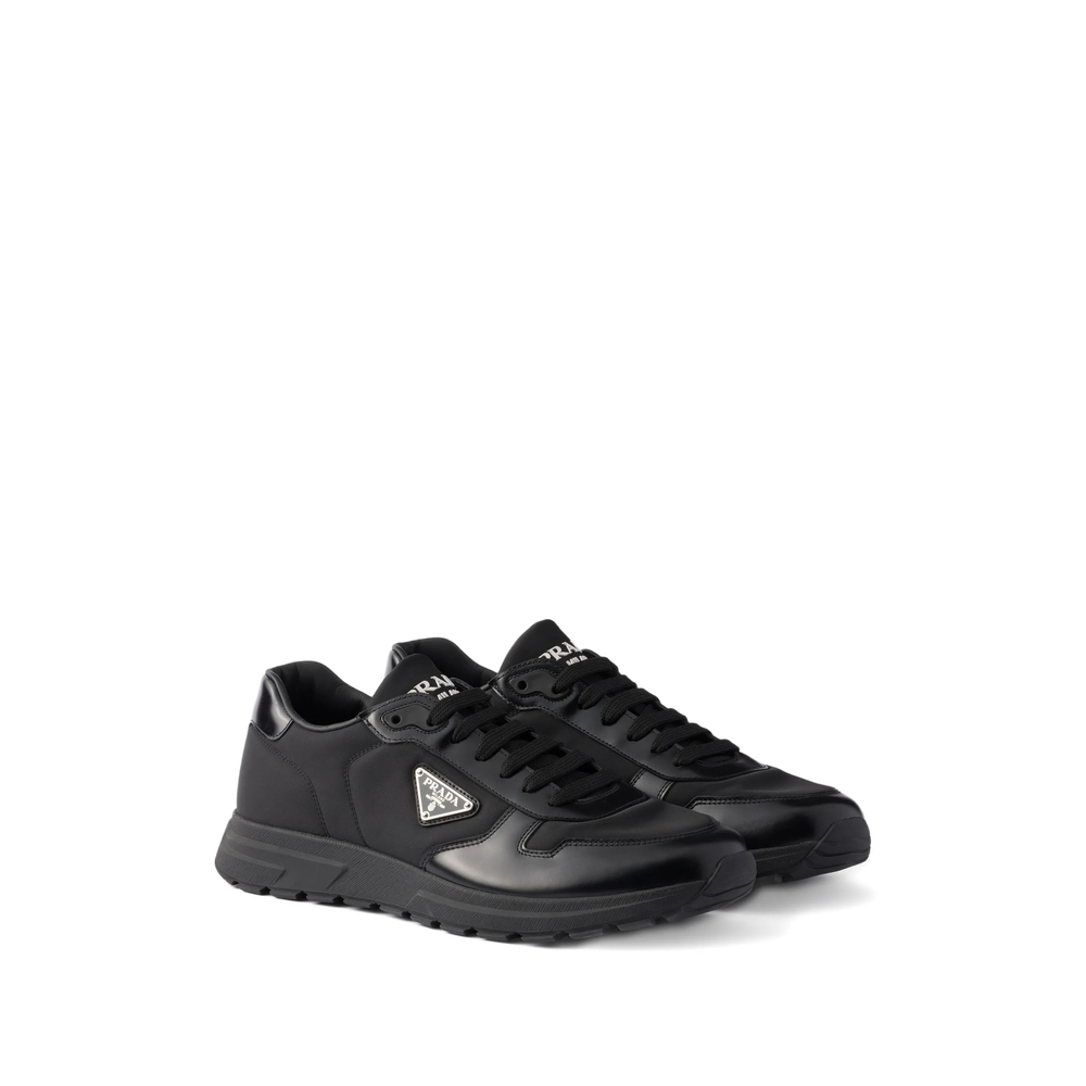 Prada Prax 01 Re-nylon And Brushed Leather Sneakers