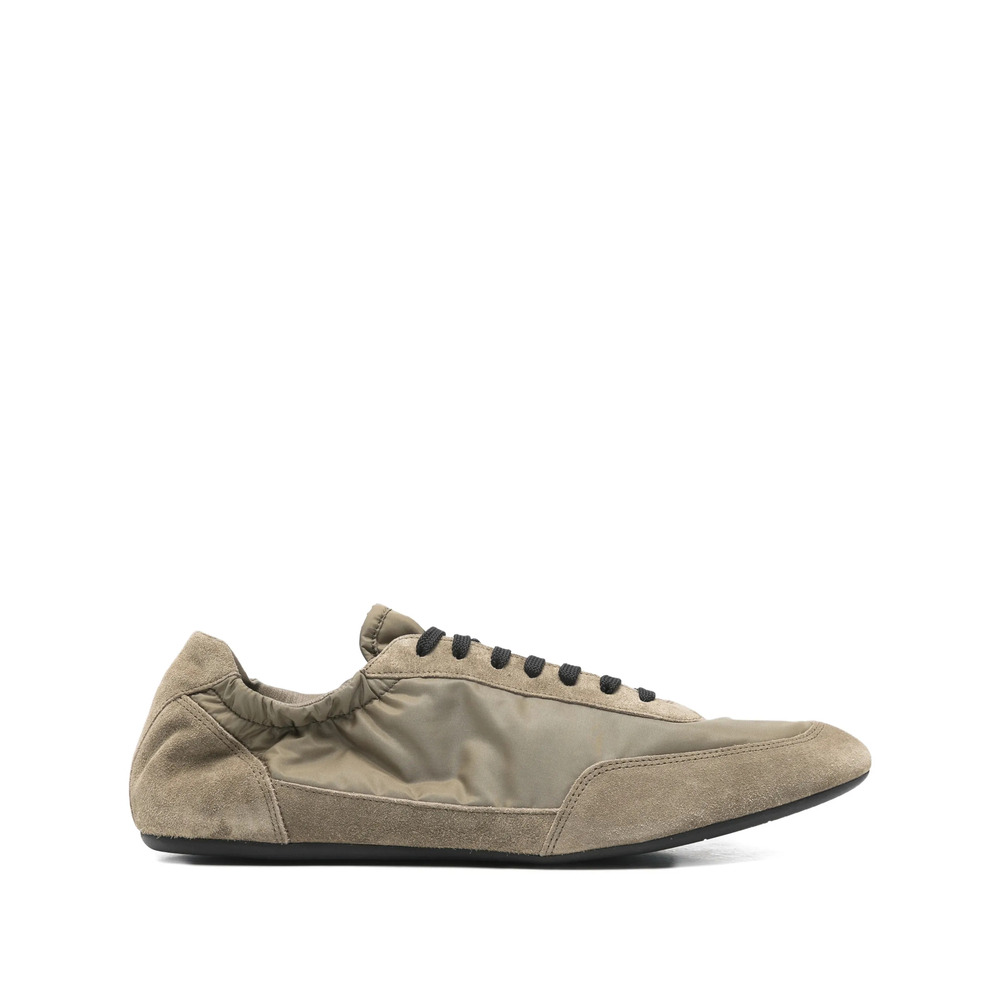 Prada Collapse Re-Nylon And Suede Elasticized Sneakers