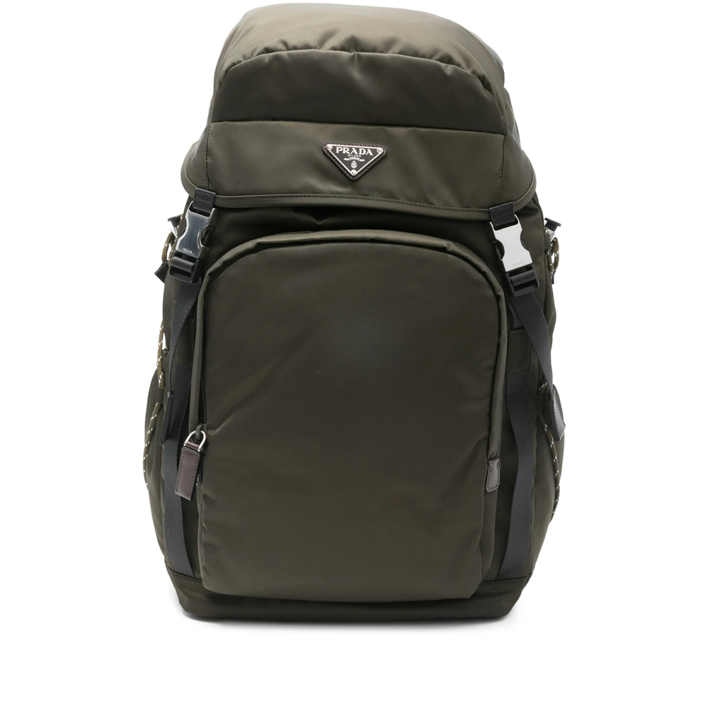 Prada Logo-plaque Buckle-fastening Backpack