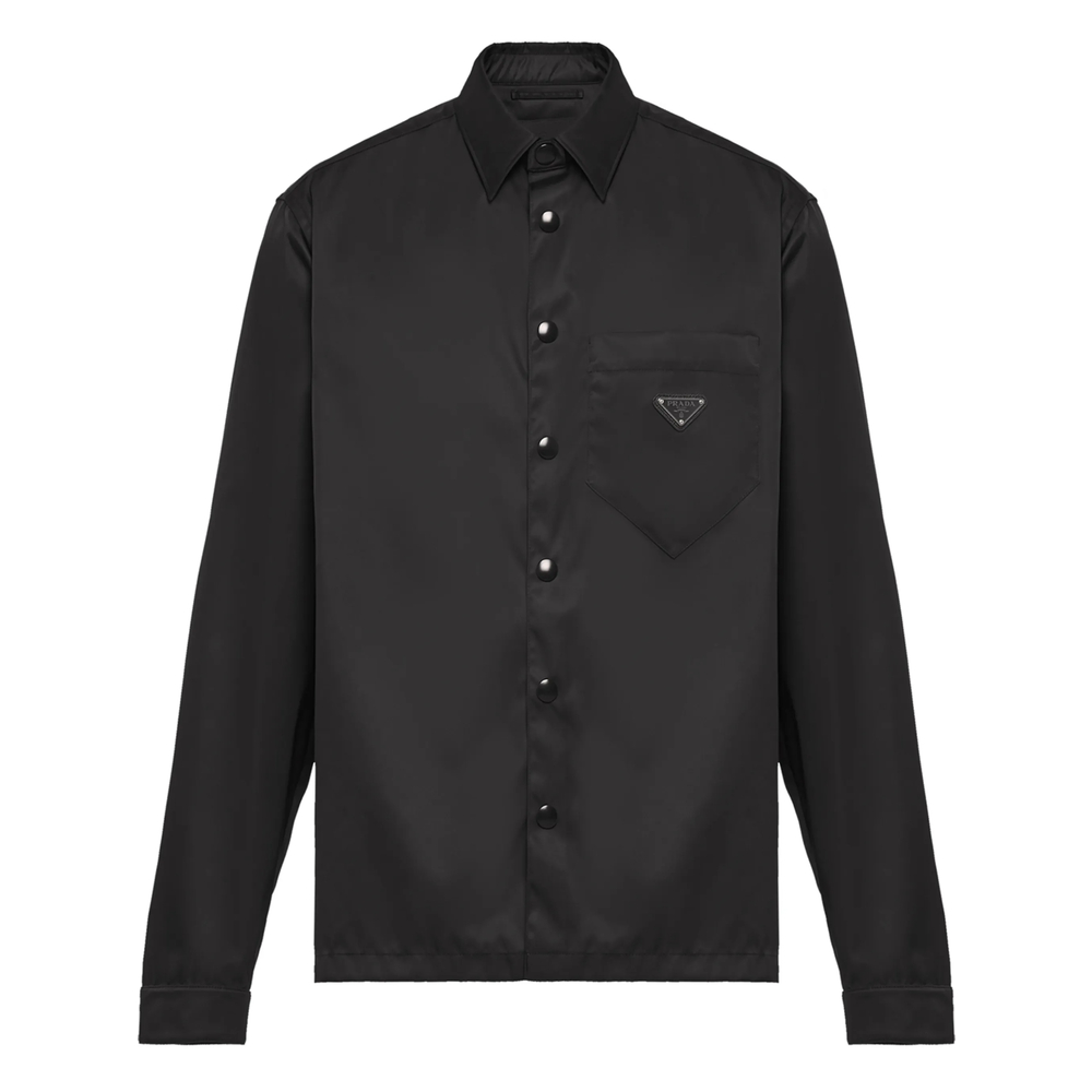 Prada Re-Nylon Point-collar Shirt
