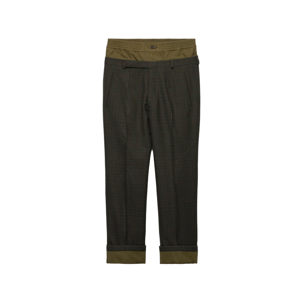 Prada Checked Layered Trousers