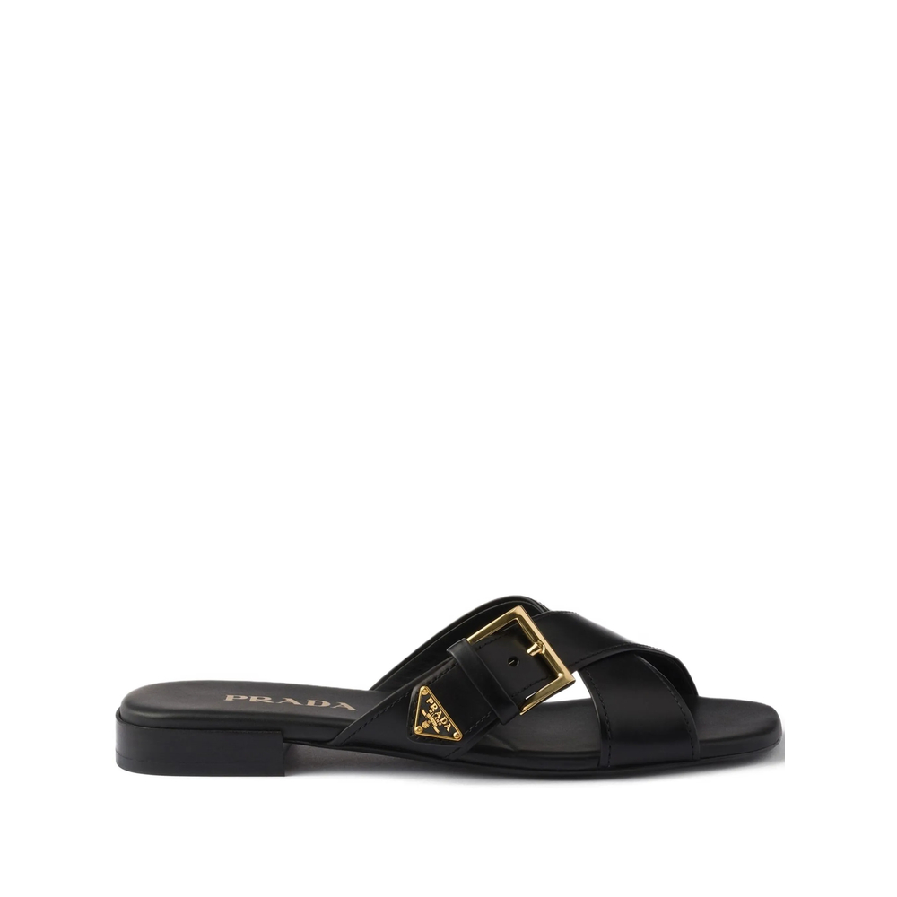 Prada Criss-cross Buckle Sandals