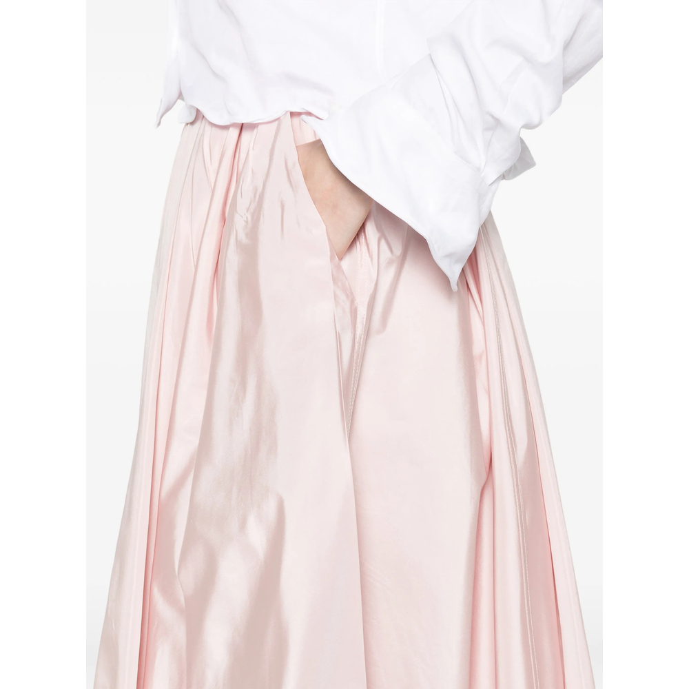 Pocketed Midi A-Line Skirt