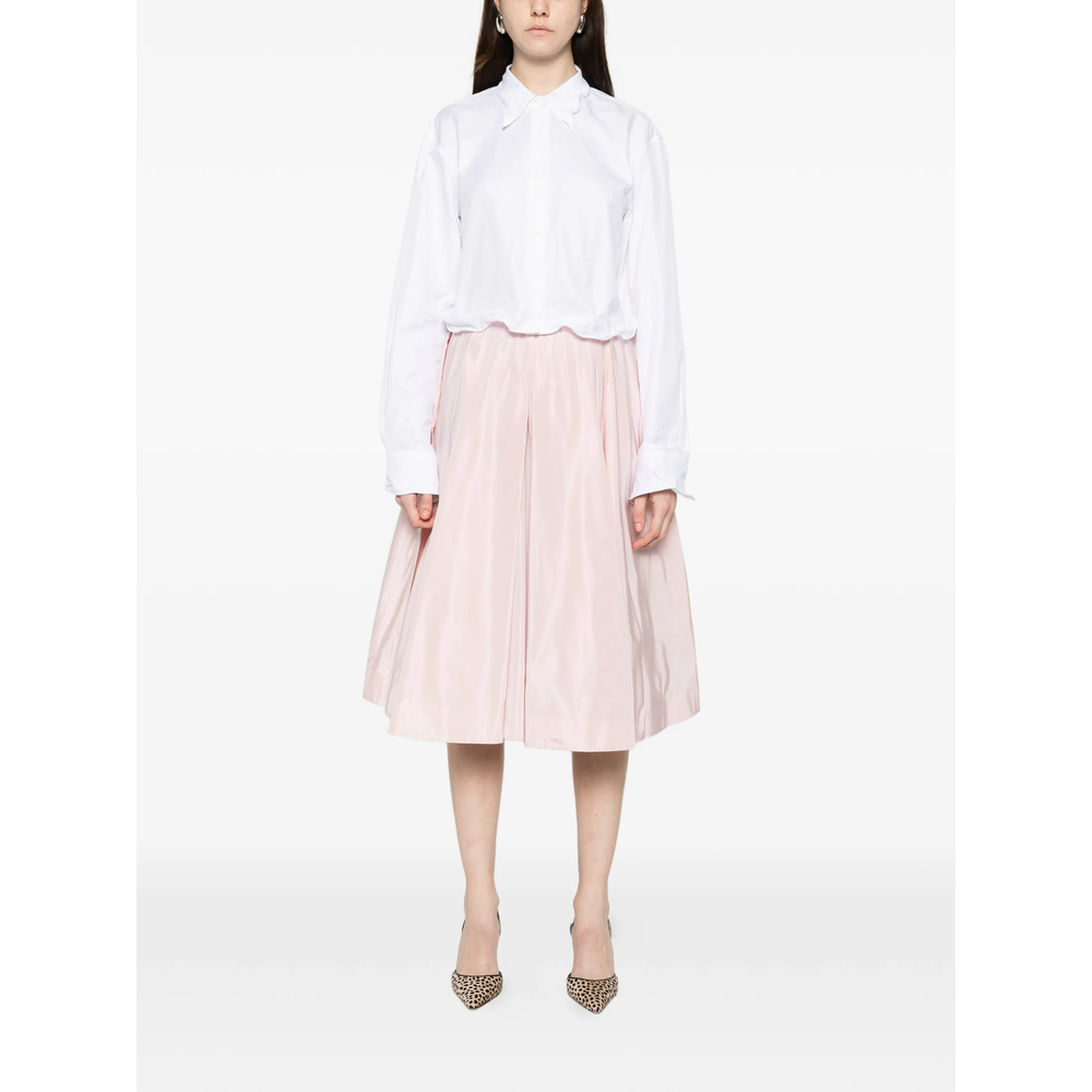 Pocketed Midi A-Line Skirt