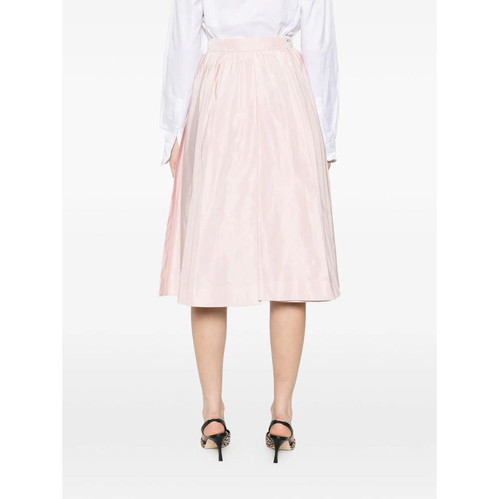 Pocketed Midi A-Line Skirt