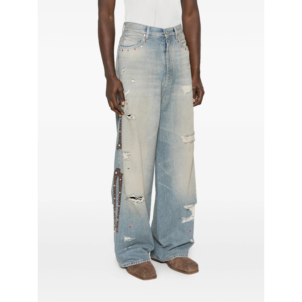 Bones Studded Baggy Jeans