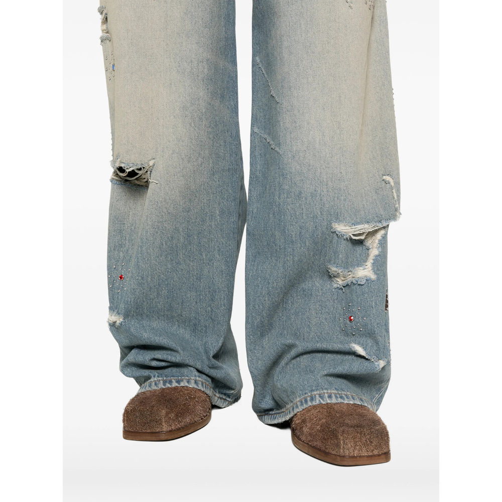 Bones Studded Baggy Jeans
