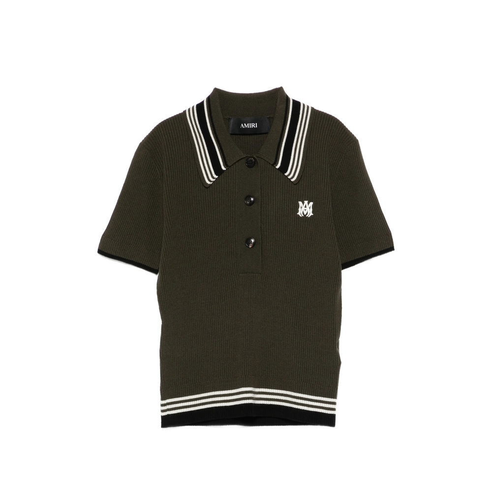 Amiri Logo-embroidered Polo Top
