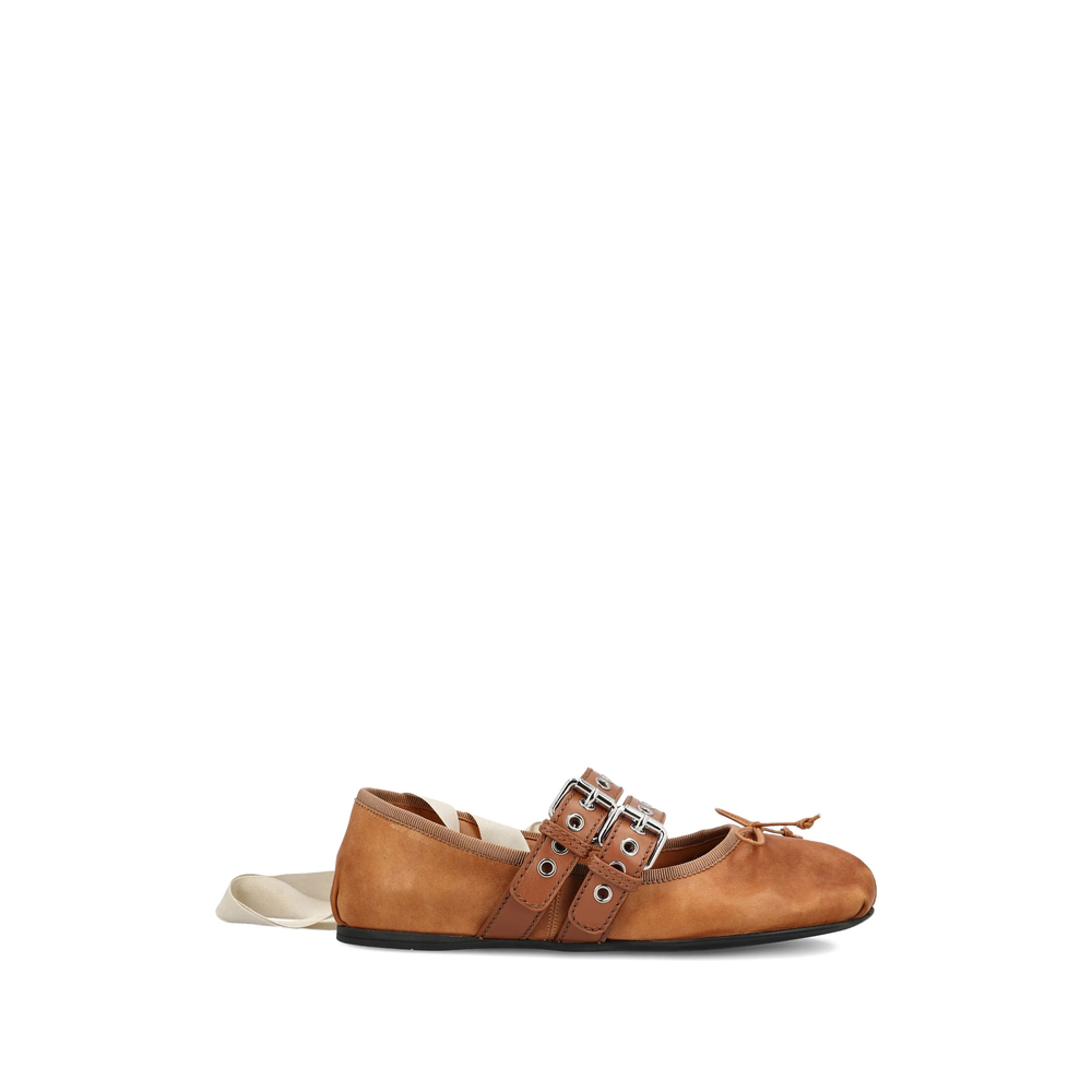 Miu Miu Buckle-strap Ballet Flats