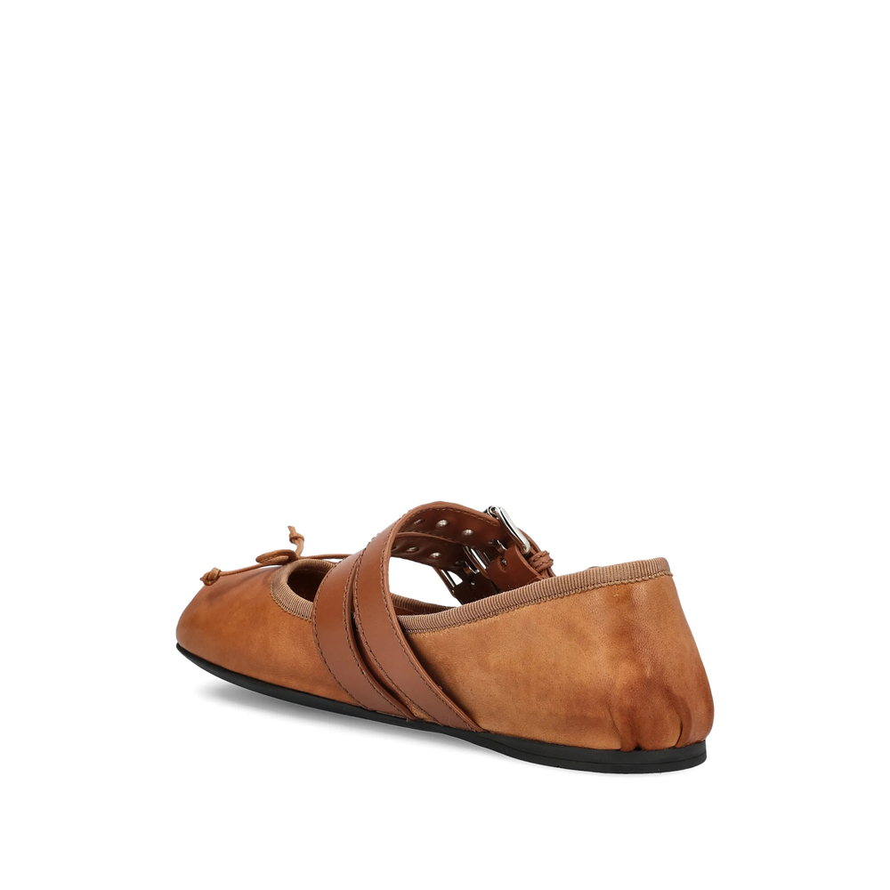 Buckle-Strap Ballet Flats