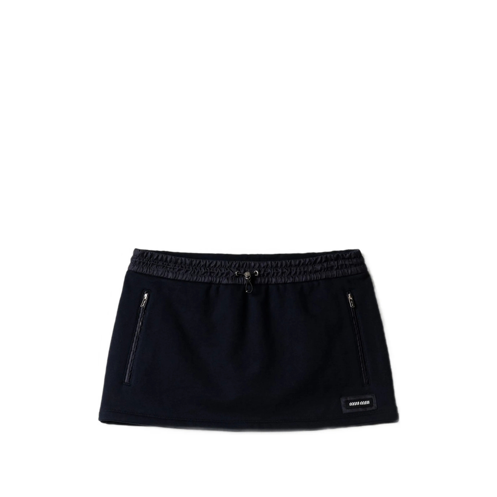Miu Miu Cotton Fleece Miniskirt
