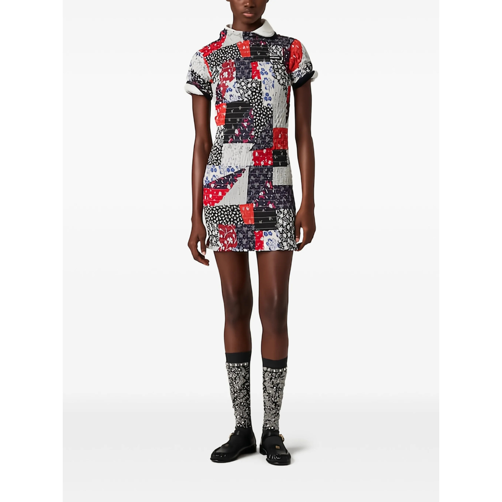 Miu Miu Patchwork Poplin Mini-dress