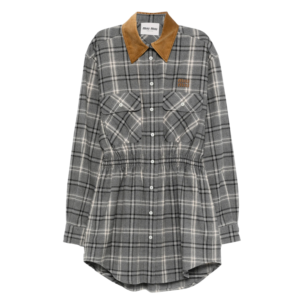 Miu Miu Flannel Mini-dress
