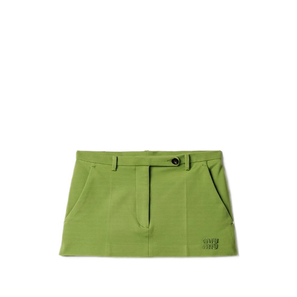 Miu Miu Milano Rib Knit Miniskirt