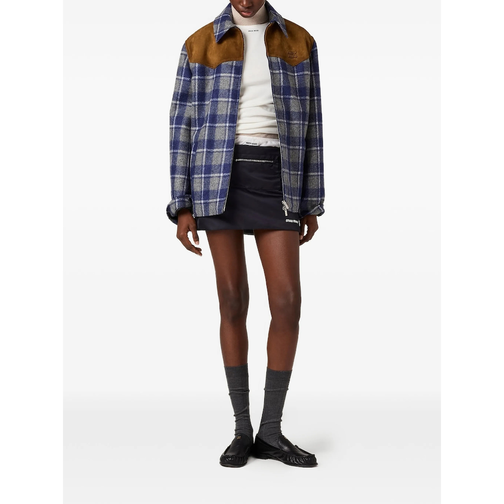 Technical Gazar And Fleece Skirt