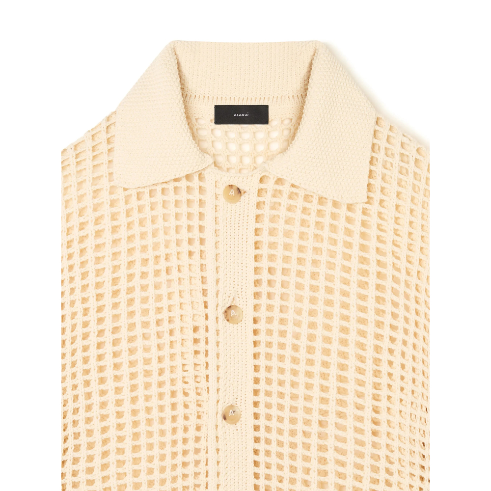 Where The Wave Begins Openwork Buttoned Shirt