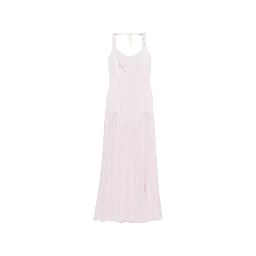 Alexander Mcqueen Satin Evening Dress In Black