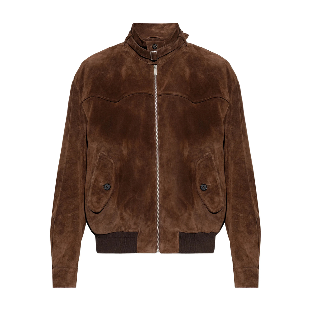 Alexander Mcqueen Zip-up Suede Jacket