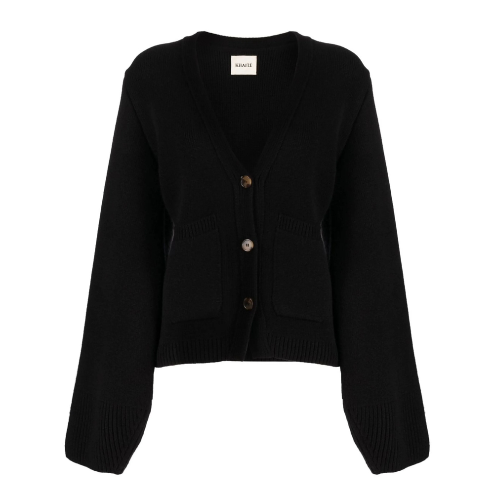 Khaite The Scarlet Cashmere Cardigan In Black