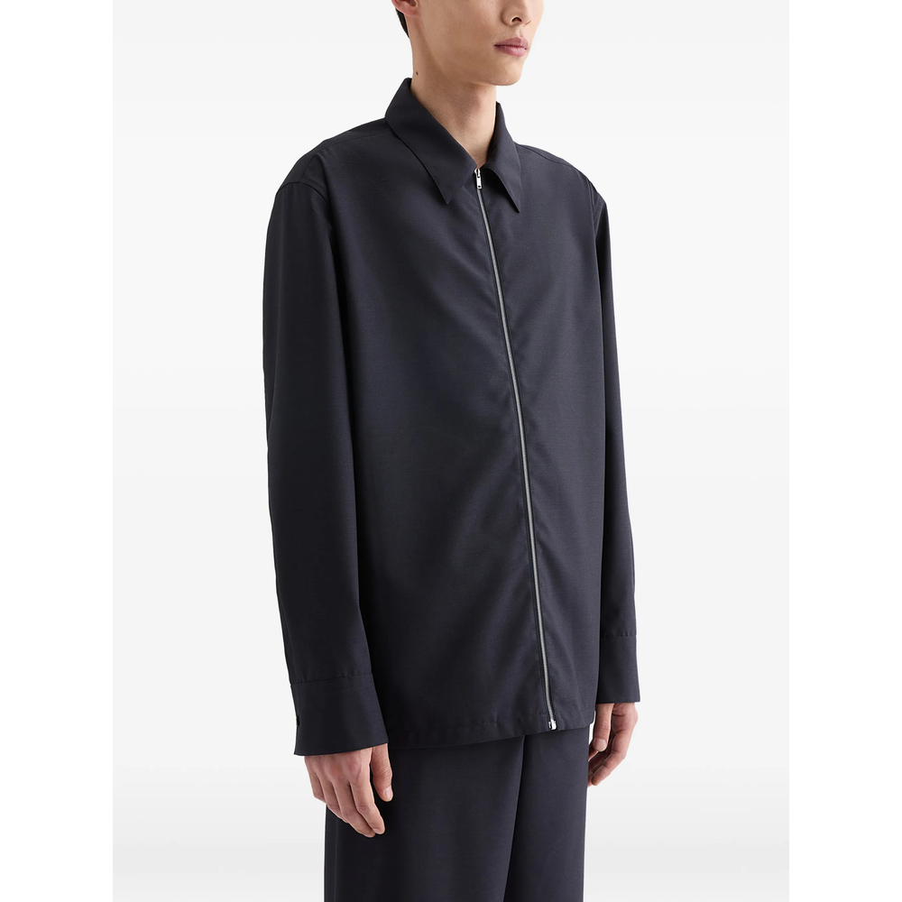 Poplin Zip-Up Shirt