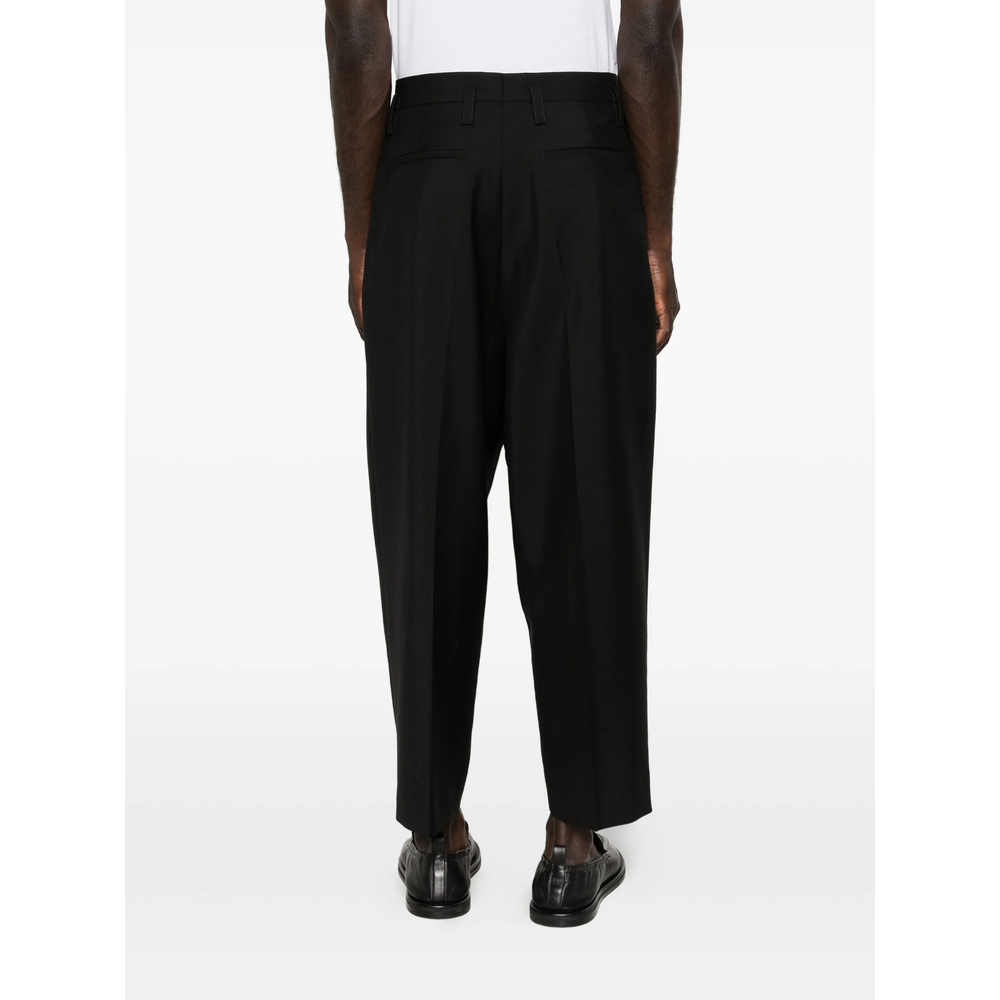 Pleated Cropped Trousers
