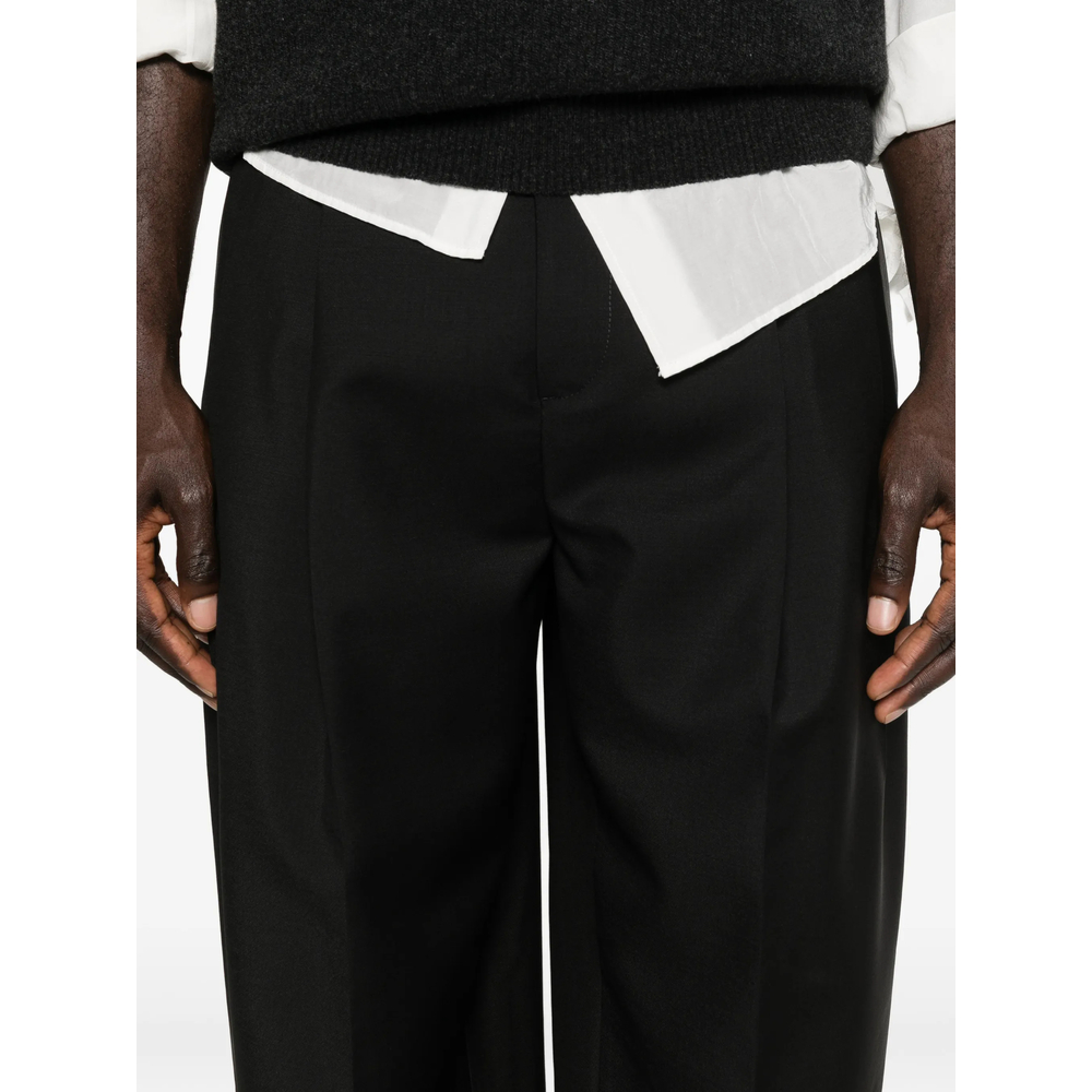 Pleated Cropped Trousers