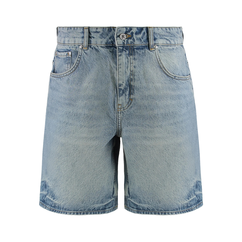 Represent Logo-embroidered Denim Shorts