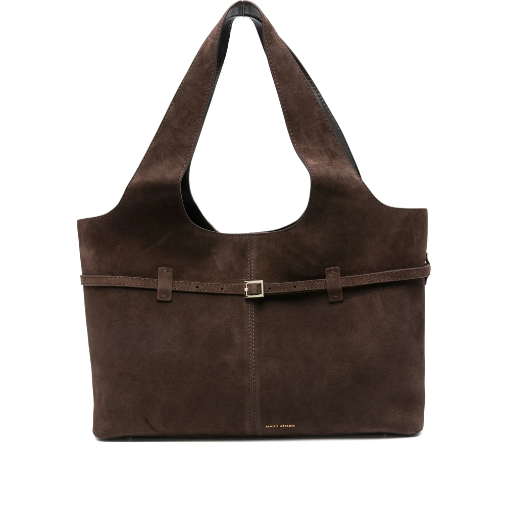 Manu Atelier Cambon Cabas Suede Tote Bag