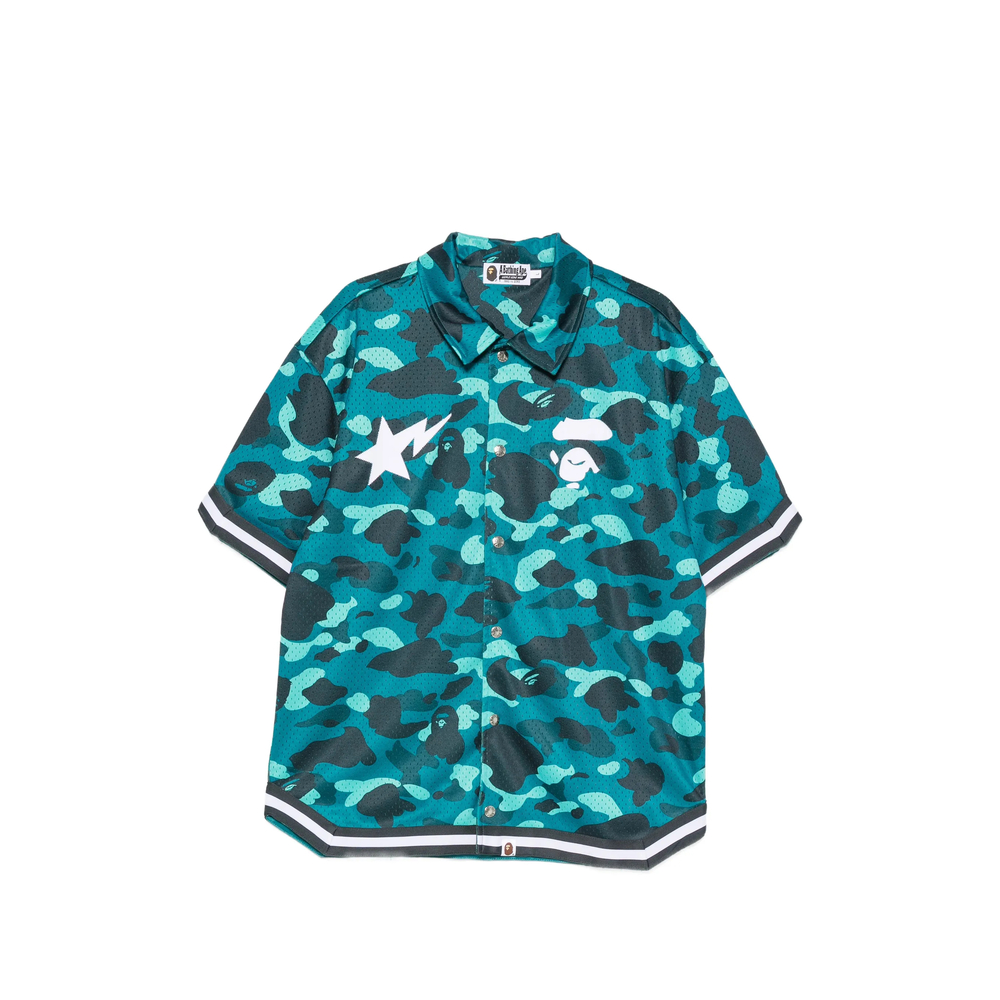Camo-Print Logo-Patch Shirt
