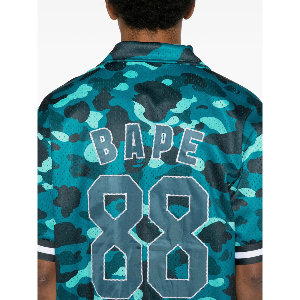 Camo-Print Logo-Patch Shirt
