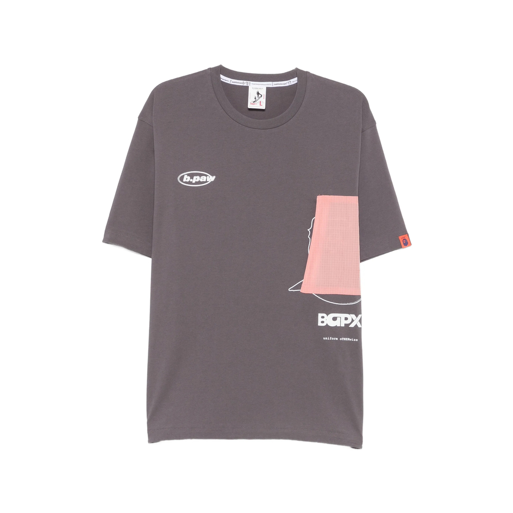 Logo-Print Panelled T-Shirt