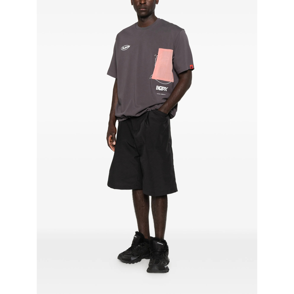 Logo-Print Panelled T-Shirt