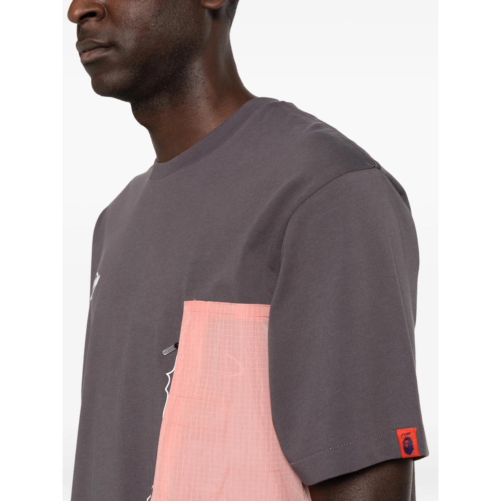 Logo-Print Panelled T-Shirt