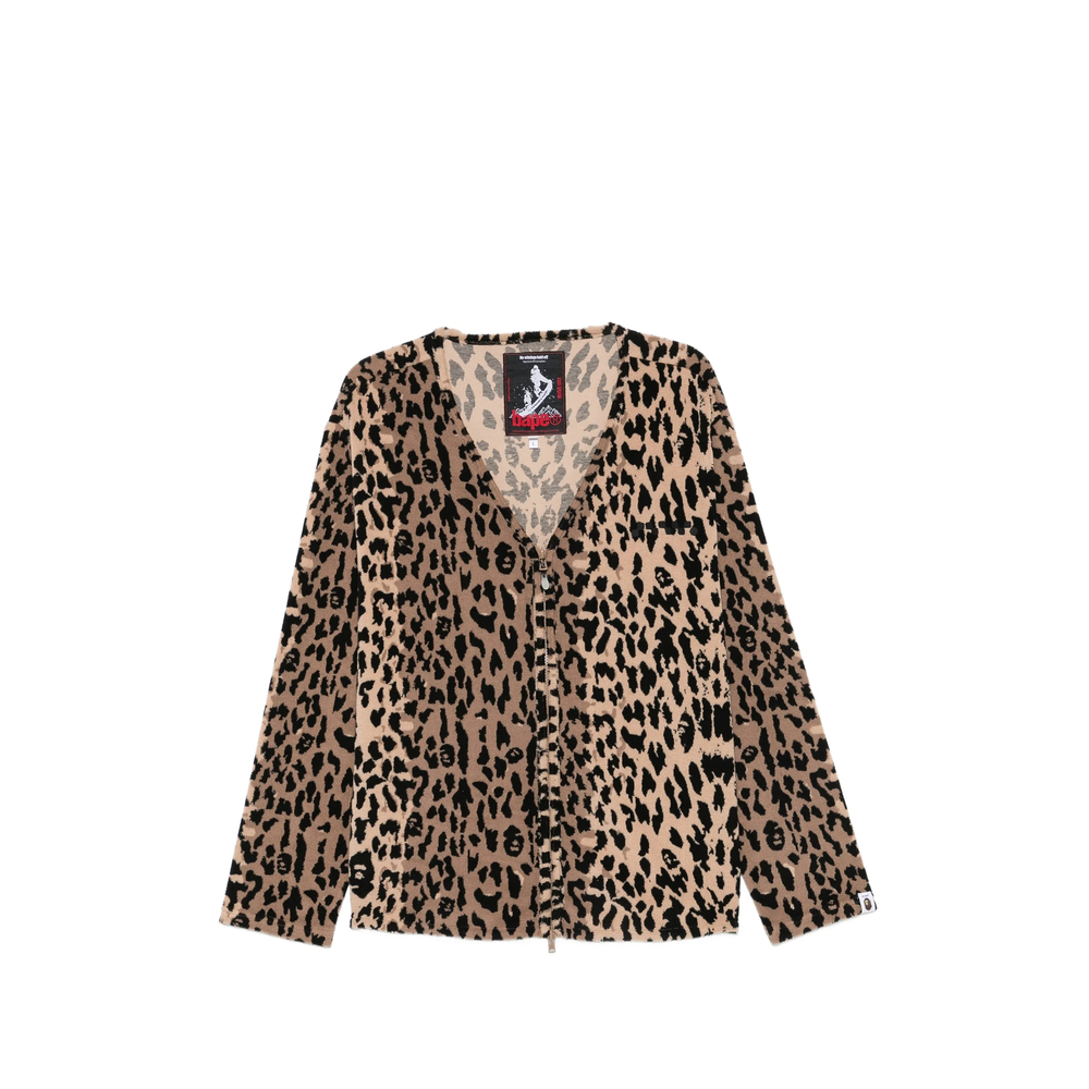 X Kazuki Kuraish Leopard-Pattern V-Neck Jacket