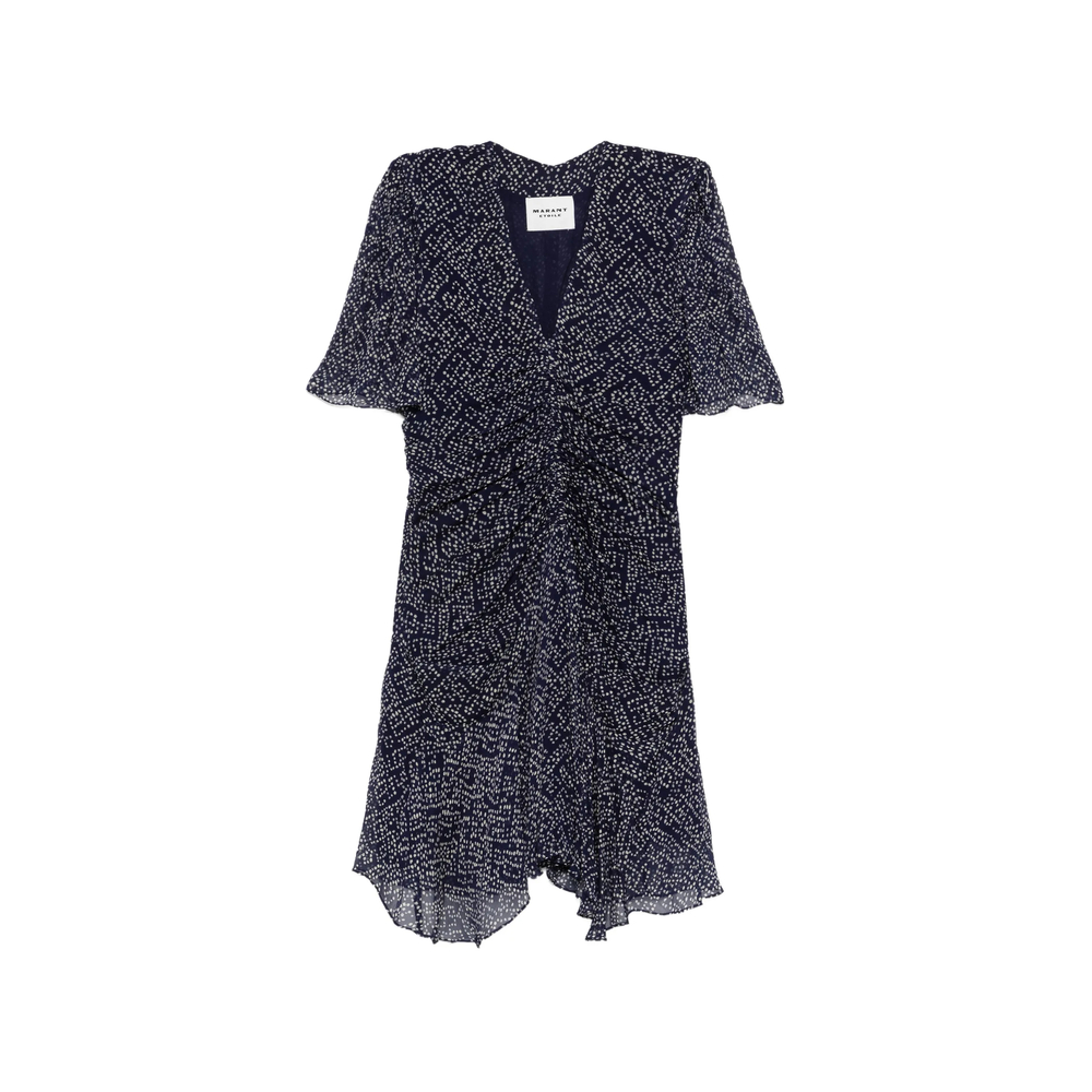 Marant Étoile Vivienne Printed V-neck Mini Dress