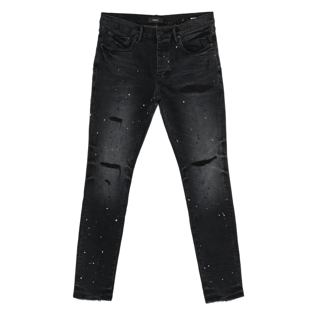 Distressed Splatter Denim