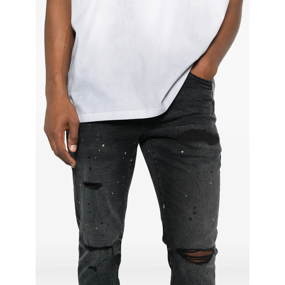 Distressed Splatter Denim