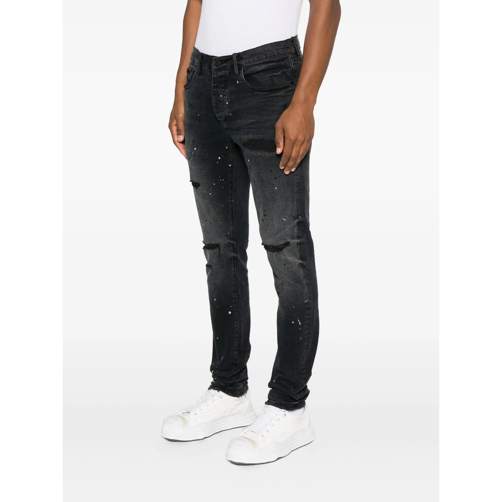 Distressed Splatter Denim