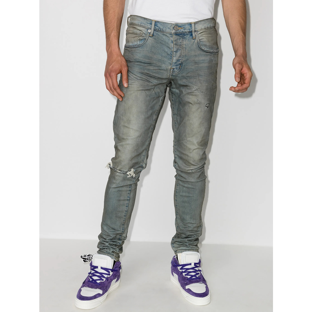 Distressed-Look Mid-Rise Jeans