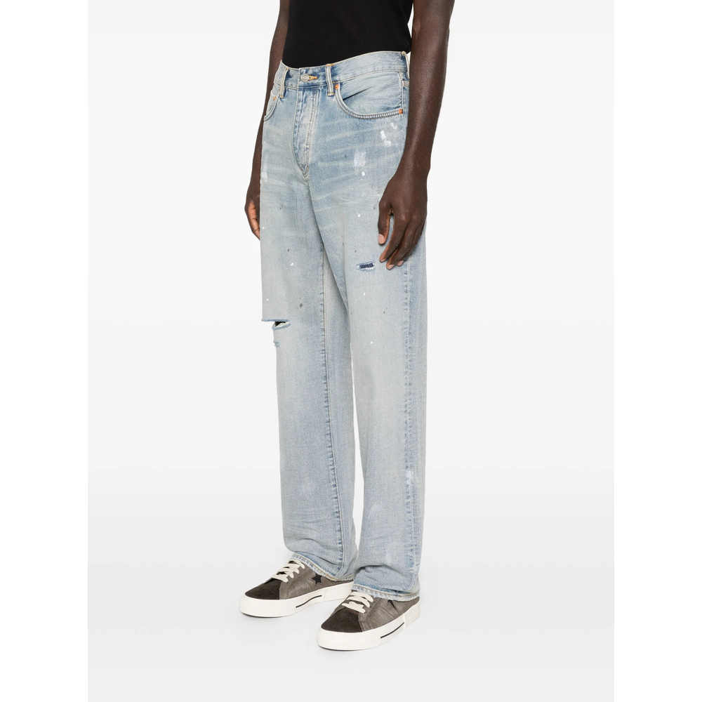 Painted Distressed Jeans