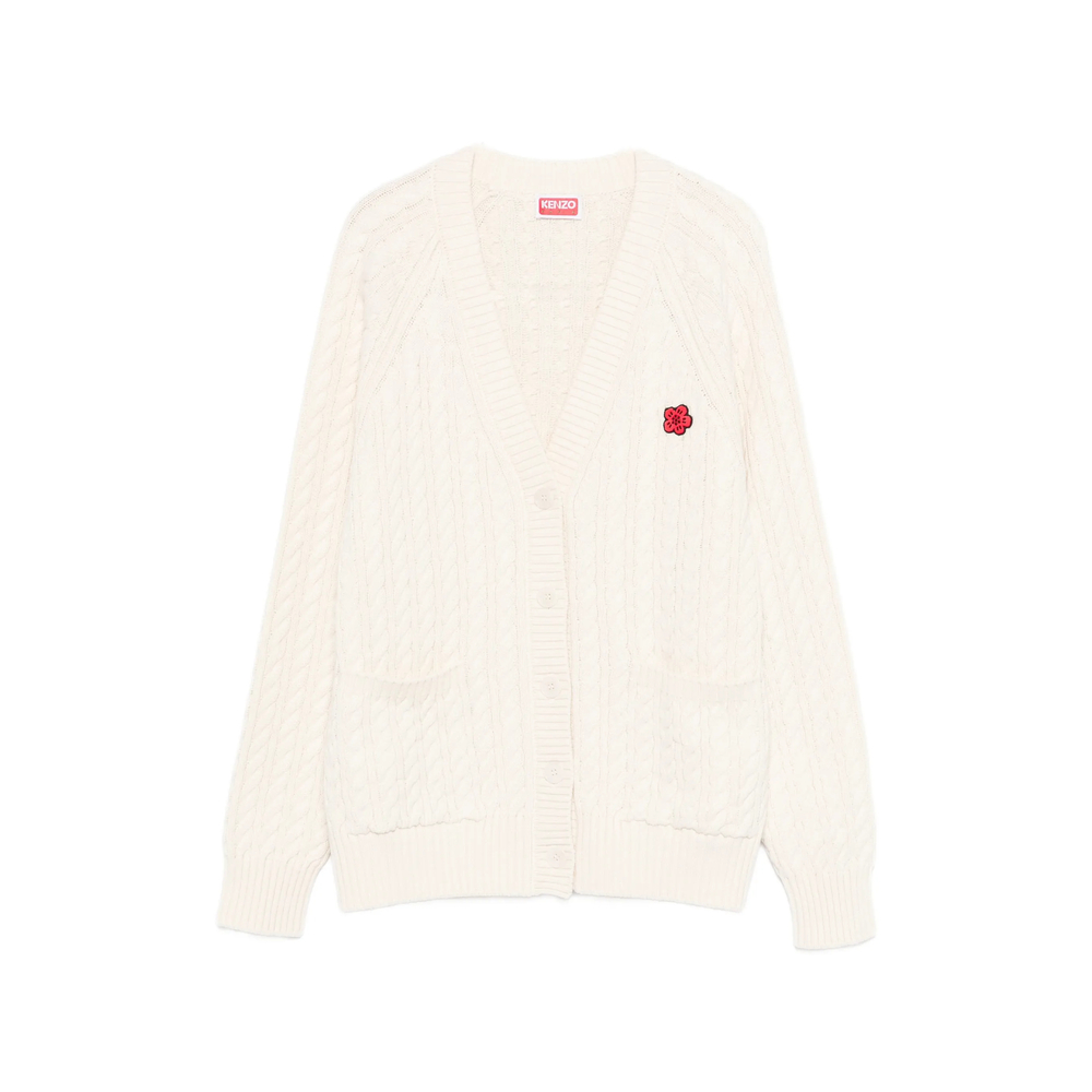Kenzo V-neck Flower-embroidered Cardigan