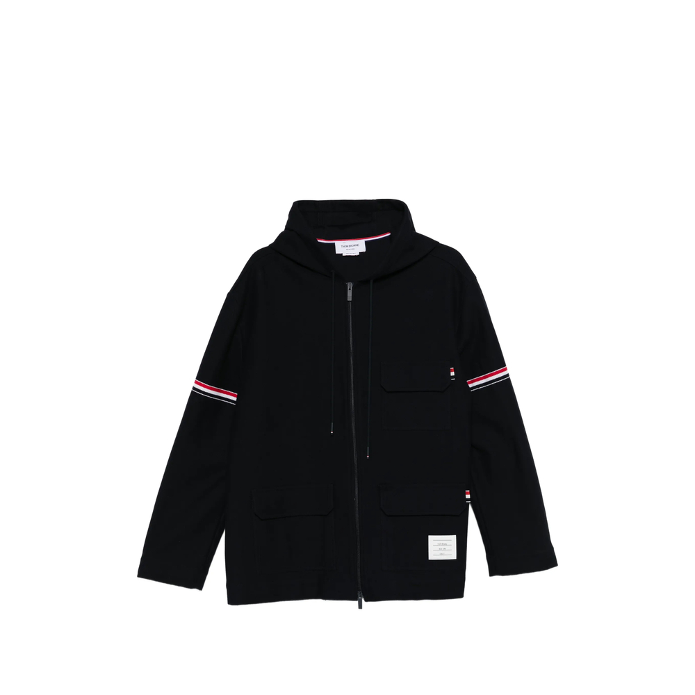 Thom Browne Stripe-detail Hooded Jacket